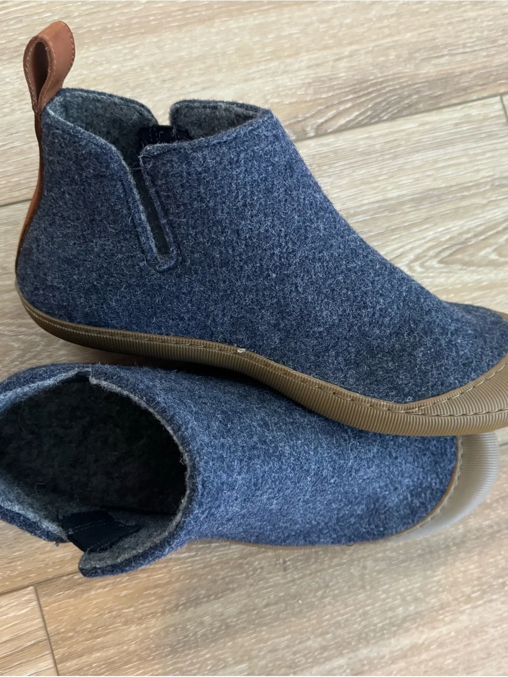 Huckberry Grey Wool Size US 10 Men's Outdoor Slipper Boot Made In Portugal